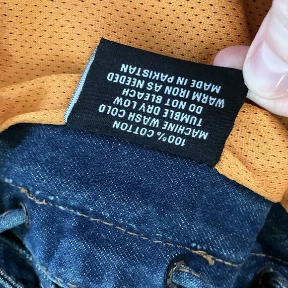 Milwaukee Performance Apparel Vest Mens M Denim Side Lace -up Motorcycle Biker - Picture 7 of 9